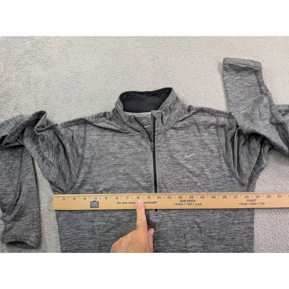 Nike Dri-FIT Element Womens Gray Heather Quarter Zip Running Top 481320-063 M